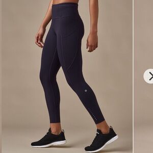 Lululemon Fast & Free 7/8 Tight (Nulux 25") - black grape